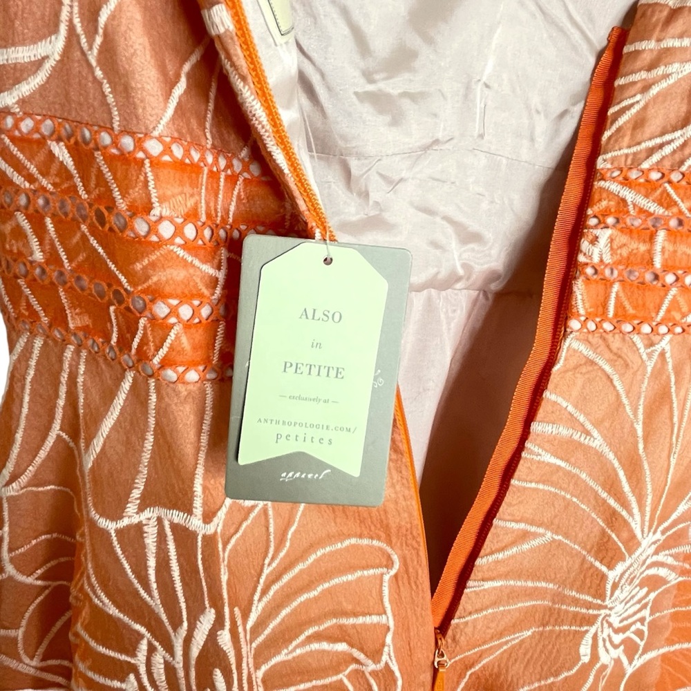 Anthro Moulinette Soeurs Calendula Orange Dress Size 8 NWT - Picture 6 of 9